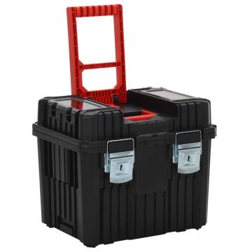 Toolbox Trolley Black and Red - Durable Polypropylene Storage