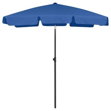 Beach Umbrella Azure Blue 180x120 cm | UV Protective Shade