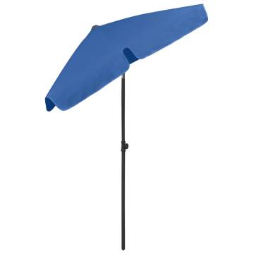 Beach Umbrella Azure Blue 180x120 cm | UV Protective Shade