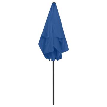 Beach Umbrella Azure Blue 180x120 cm | UV Protective Shade