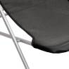 Folding Beach Chairs 2 pcs Black Textilene & Steel - HiPoMarket