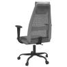 Office Chair Grey Mesh Fabric and Faux Leather - Find Comfort