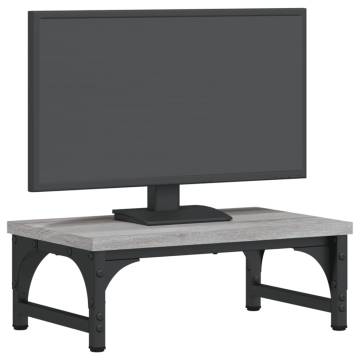 Monitor Stand Grey Sonoma - Ergonomic & Stylish | HipoMarket