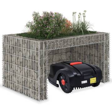 Steel Wire Lawn Mower Garage with Raised Bed - 110x80x60 cm