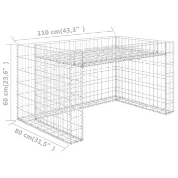 Steel Wire Lawn Mower Garage with Raised Bed - 110x80x60 cm