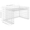 Steel Wire Lawn Mower Garage with Raised Bed - 110x80x60 cm