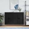 Wall Mounted Cabinets 2 pcs Black Engineered Wood Colour black Quantity in Package 2 Model groove black 