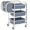 Kitchen Cart with Plastic Containers - Ideal for Dining & Kitchen