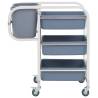 Kitchen Cart with Plastic Containers - Ideal for Dining & Kitchen