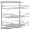 3-Tier Pull-out Kitchen Wire Basket - Silver Storage Solution