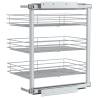 3-Tier Pull-out Kitchen Wire Basket - Silver Storage Solution