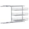 3-Tier Pull-out Kitchen Wire Basket - Silver Storage Solution