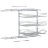 3-Tier Pull-out Kitchen Wire Basket - Silver Storage Solution