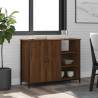 Sideboard Brown Oak 100x33x75 cm Engineered Wood Colour brown oak Quantity in Package 1 