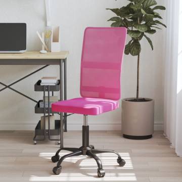 Height Adjustable Pink Mesh Office Chair | Comfort & Style