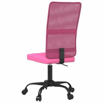 Height Adjustable Pink Mesh Office Chair | Comfort & Style