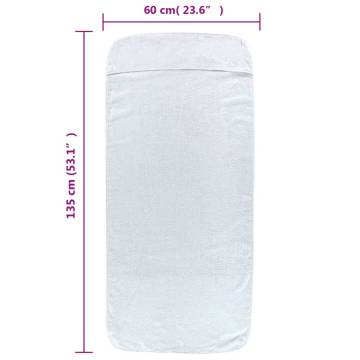 Soft White Beach Towels Set of 4 - 60x135 cm | HipoMarket