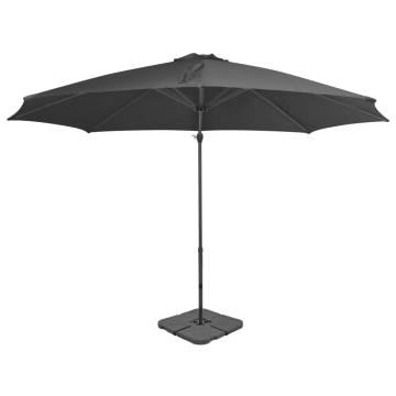 Outdoor Umbrella with Portable Base - Anthracite | Hipo Market