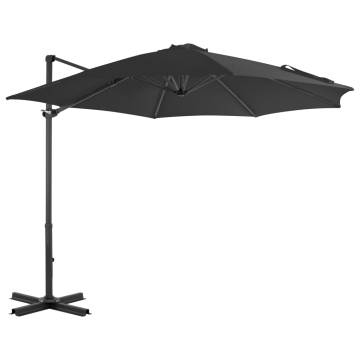 Outdoor Umbrella with Portable Base - Anthracite | Hipo Market