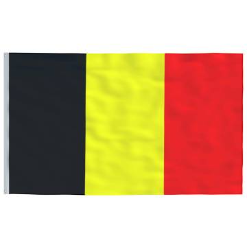 Belgium Flag and Pole 5.55 m Aluminium - Eye-Catching Set