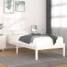 Bed Frame White Solid Wood Pine 90x200 cm Colour white Size 90 x 200 cm 