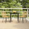 3 Piece Garden Dining Set Poly Rattan Colour brown Size 80 cm table length Number of 2 