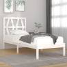 Bed Frame White Solid Wood Pine 90x200 cm Colour white Size 90 x 200 cm 