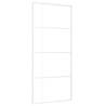 Elegant Sliding Door ESG Glass & Aluminium 90x205 cm White