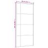 Elegant Sliding Door ESG Glass & Aluminium 90x205 cm White