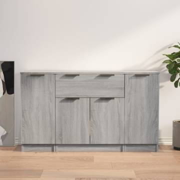 Grey Sonoma Sideboards - 3 Piece Set | Hipomarket UK