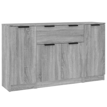 Grey Sonoma Sideboards - 3 Piece Set | Hipomarket UK