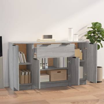 Grey Sonoma Sideboards - 3 Piece Set | Hipomarket UK