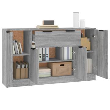 Grey Sonoma Sideboards - 3 Piece Set | Hipomarket UK