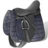 Horse Riding Saddle Set 17.5" Real Leather Black 18 cm 5-in-1 Colour black Size 18 cm 