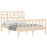 Small Double Solid Wood Bed Frame with Headboard | HipoMarket