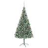 Artificial Pre-lit Christmas Tree with Ball Set Pinecones 210 cm Colour rose Size 210 x 105 cm Quantity in Package 1 Number of Branch Tips 