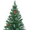 210 cm Pre-lit Christmas Tree with Ball Set & Pinecones | HipoMarket