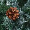 210 cm Pre-lit Christmas Tree with Ball Set & Pinecones | HipoMarket