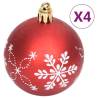 108 Piece Christmas Bauble Set - Red & White Tree Decor