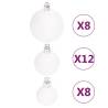 108 Piece Christmas Bauble Set - Red & White Tree Decor