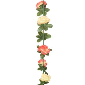 Artificial Flower Garlands - 6 pcs Rose & Champagne - 240 cm