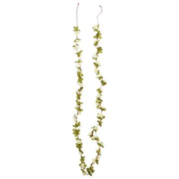 Artificial Flower Garlands 6 pcs White 250 cm - Romantic Decor