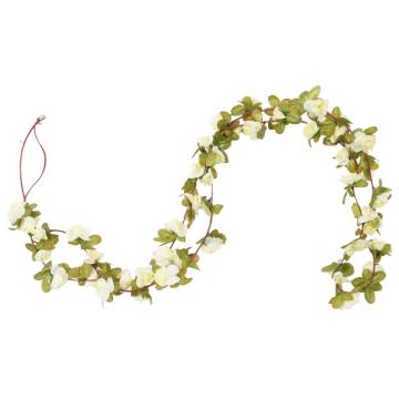 Artificial Flower Garlands 6 pcs White 250 cm - Romantic Decor