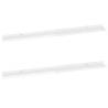 High Gloss White Wall Shelves - 2 Pcs, 100x9x3 cm