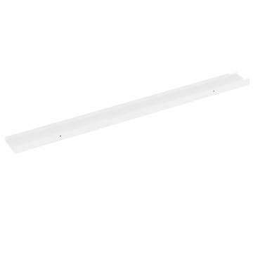 High Gloss White Wall Shelves - 2 Pcs, 100x9x3 cm