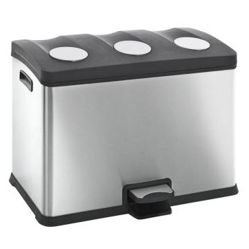 EKO Pedal Bin Rejoice 3x12 L - Matte Silver | HipoMarket