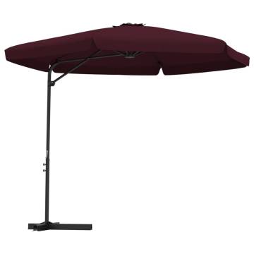 Outdoor Parasol 300 cm Bordeaux Red - UV Protection & Durable