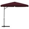 Outdoor Parasol 300 cm Bordeaux Red - UV Protection & Durable