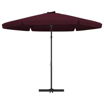 Outdoor Parasol 300 cm Bordeaux Red - UV Protection & Durable