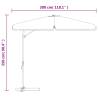 Outdoor Parasol 300 cm Bordeaux Red - UV Protection & Durable